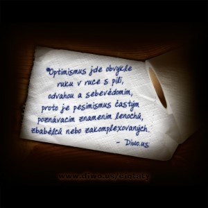 Optimismus jde obvykle...         