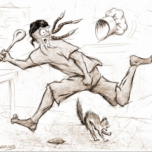 Ilustrace humorných povídek "Můj den Blbec!" č. 4