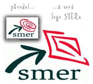 Divnej Brouk, Diwous, Fico, kontroverzní logo, nové, piča, politická strana, původní, Slovensko, SMER, sociálna demokracia