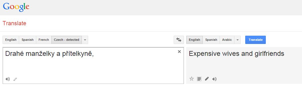 Diwous - Kuriozity - Google Translator, angličtina, automatický překladač, čeština, Plus