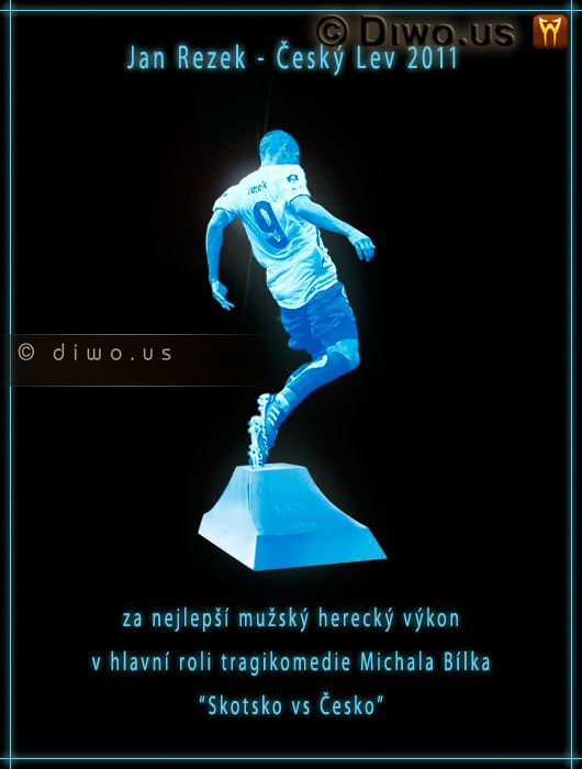Diwous - Jan Rezek, Michal Bílek, Skotsko vs Česko, Český Lev 2011, nejlepší mužský herecký výkon, cena Thálie, tragikomedie, hlavní role, vtip, humor, fotbal, simulant, simulovaný pád
