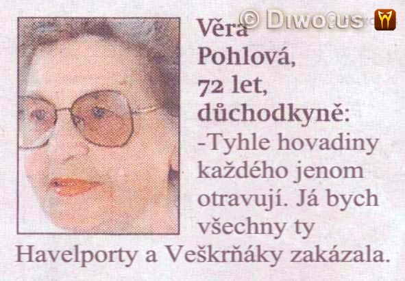 Diwous - Věra Pohlová - Letiště Václava Havla - Havelport, humor, Praha, Veškrňák, vtip