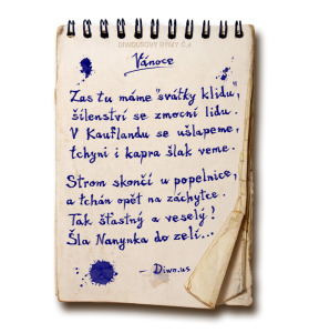 Diwous - Diwousovy Rýmy, žertovné, humorné básničky, verše, veršovánky, říkanky, rýmovačky, básně, sranda, legrace, satira, č.4, Vánoce, Kaufland, tchyně, tchán, kapr, vánoční stromeček, záchytka, popelnice, šla Nanynka do zelí, svátky klidu a míru