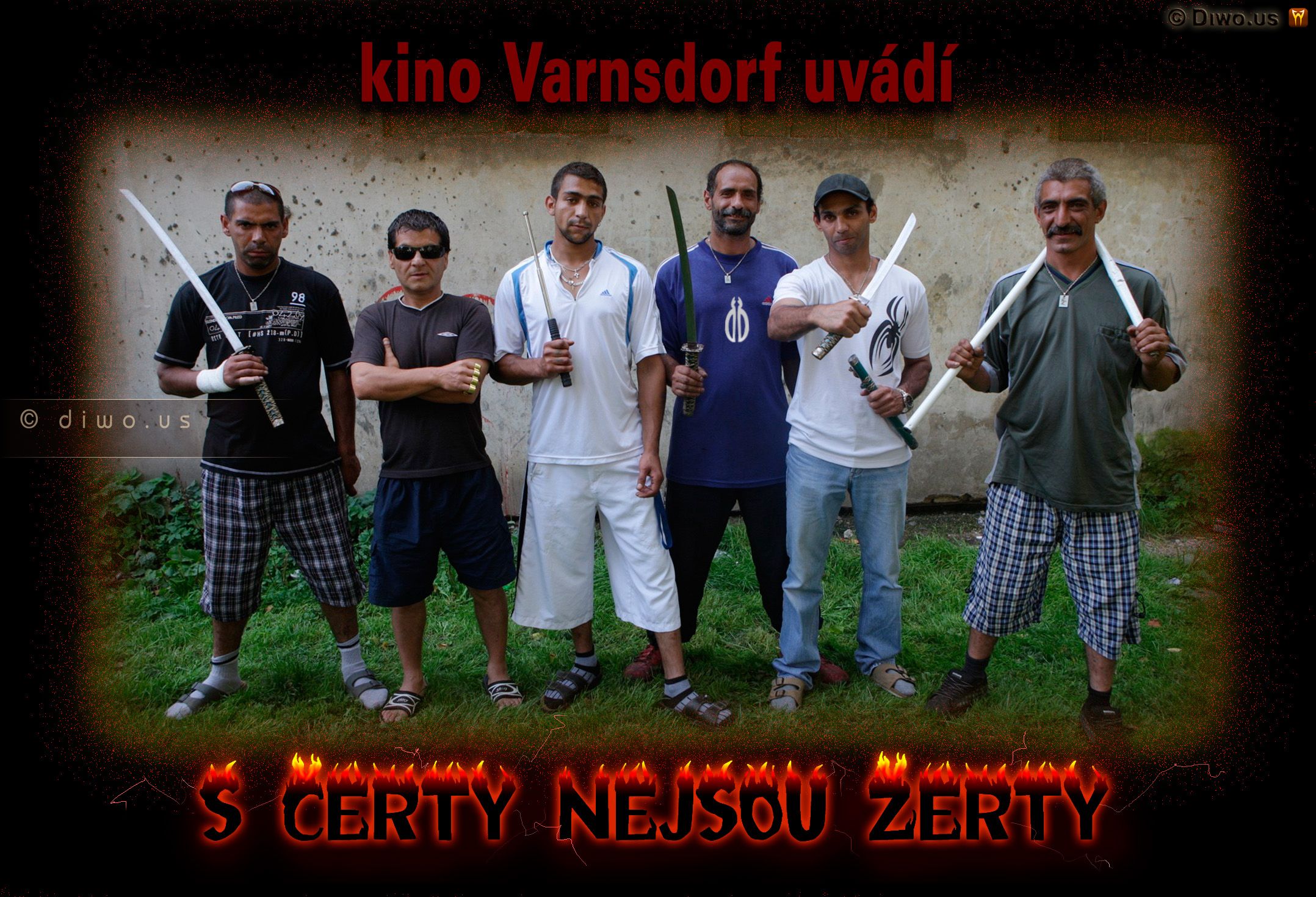 Diwous - S čerty nejsou žerty, cikáni, Warnsdorf, černý humor, Hynek Bočan, pohádka, romové, vtip, katana, boxer, trubka, nůž, ponožky v sandálech