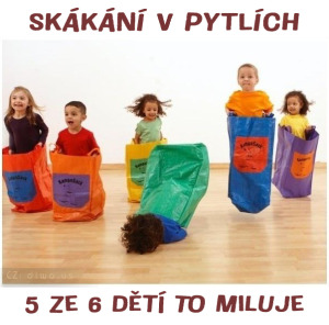 Diwous - skákání v pytlích, černý humor, vtip, dětská hra, 5 ze 6, pět ze šesti