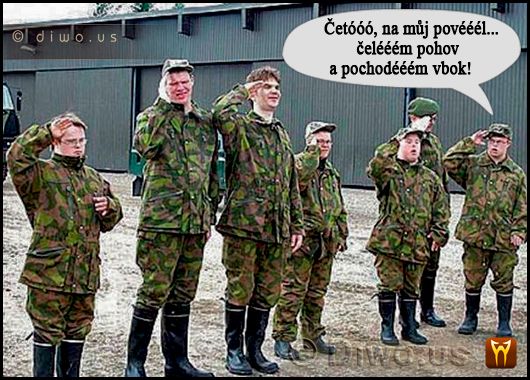 Diwous - Zvláštní jednotka, mentálně postižení vojáci, armáda, černý humor, Jedličkárna, menpos, mentálně postižení, vojenské cvičení, vtip, politicky nekorektní