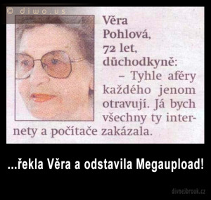 Diwous - Cenzura internetu, cenzura, humor, Megaupload, Věra Pohlová, vtip
