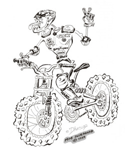 Diwous - downhiller, freerider, Haro bike, cartoon, comics