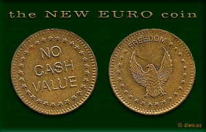 Diwous - Nové euro mince, humor, No cash value, New coin, vtip