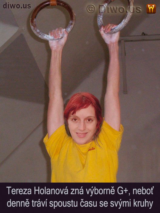Diwous - Tereza Holanová, Aktuálně.cz, redaktorka, Google Plus, gymnastika, kruhy, vtip, humor