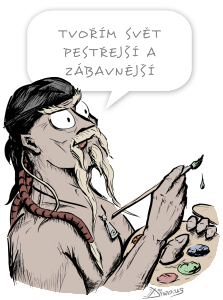 Diwous - autoportrét, selfie, zábava, humor, srandičky, kreslení, malování, grafika, ilustrace, fun, cartoon, comics, selfportrait