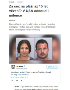 Diwous - Absurdistán, absurdite, Amerika, cenzura, Florida, nahota, pokrytectví, na pláži, sex on the beach, trest, USA, veřejnost, zákon