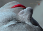 Diwous - Photography - Rime (frozen face, sand, blue filter, detail, girl, Ice queen, portrait, písek, portrét, dívka, jinovatka, ledová královna)