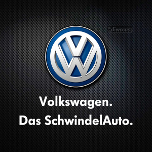 Diwous - Das SchwindelAuto, Volkswagen, Das Auto, scandal, cheat, cheating software, podvodný software, emise, skandál, aféra, emissions, EPA, engine, motor, STK, auto, schwindel, švindl, švindlauto, joke, vtip, logo