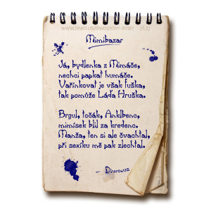 Diwous, Diwousovy Rýmy, č.5, Mimibazar, básně, humorné básničky, legrace, parodie, říkanky, rýmovačky, satira, sranda, verše, veršovánky, žertovné, Já bydlenka z Mimáče, Mimáč, humáč, vaření, Láďa Hruška, brgul, točák, Anklbenc, mimísek, blinkání, manža si čvachtal, sexík, lechtání, terminologie, výrazy, názvosloví, slang