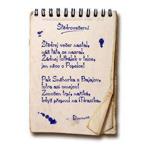 Diwous, Diwousovy Rýmy, č.7, Štědrovečerní, básně, humorné básničky, legrace, parodie, říkanky, rýmovačky, satira, sranda, verše, veršovánky, žertovné, Štědrej večer nastal, štědrý den, večer, táta, otec, televize, telka, fotbal, fotbálek, Popelka, Sněhurka a sedm trpaslíků, princ Bajaja, fotr, mučení, trpič, Mrazík, vánoční pohádky
