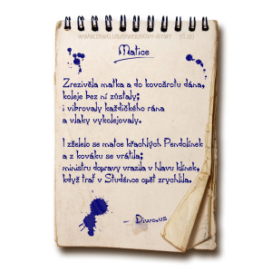 Diwous, Diwousovy Rýmy, č.19, Matice, básně, humorné básničky, legrace, parodie, říkanky, rýmovačky, satira, sranda, verše, veršovánky, žertovné, Zrezivěla matka a do kovošrotu dána, Zemřela matka a do hrobu dána, Erben, Mateřídouška, Kytice, koleje, kolejnice, vibrace, vykolejený vlak, železniční neštěstí, Pendolino, kovák, ministr dopravy, klíny do hlavy, trať, Studénka, most, přejezd, nehoda