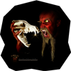 Diwous, savage, scary horror, wolf skull, steppe, coyote, jackal, teeth, long beard, yellow eyes, šakal, kojot, stepní vlk, lebka, svítící žluté oči, vlčí, zuby, tesáky