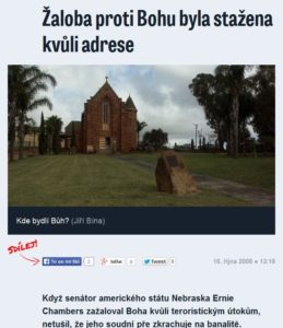 Diwous - Amerika, Bůh, léčebna, Nebraska, USA, žaloba, Americký senátor, Absurdistán