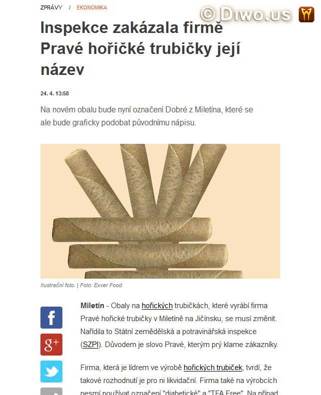 Diwous - EU, Evropská Unie, Hořice, hořické trubičky, Kocourkov, Pravé hořické trubičky