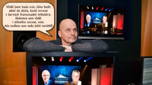 Diwous, Zdeněk Pohlreich, Prezidentská debata, volby, 2018, Miloš Zeman, Jiří Drahoš, televize Prima, duel, Česko hledá prezidenta, fotovtip, fotofór