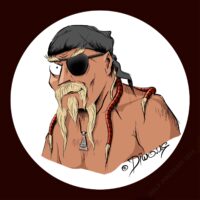 Diwous - comics, selfportrait, pirate, cartoon, komiks, autoportrét, pirát